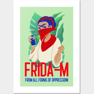 'FRIDA-M' Frida Kahlo inspired design Posters and Art